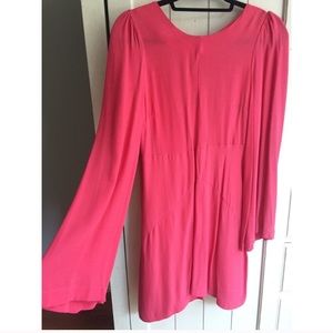 ASOS pink bell sleeve shift dress